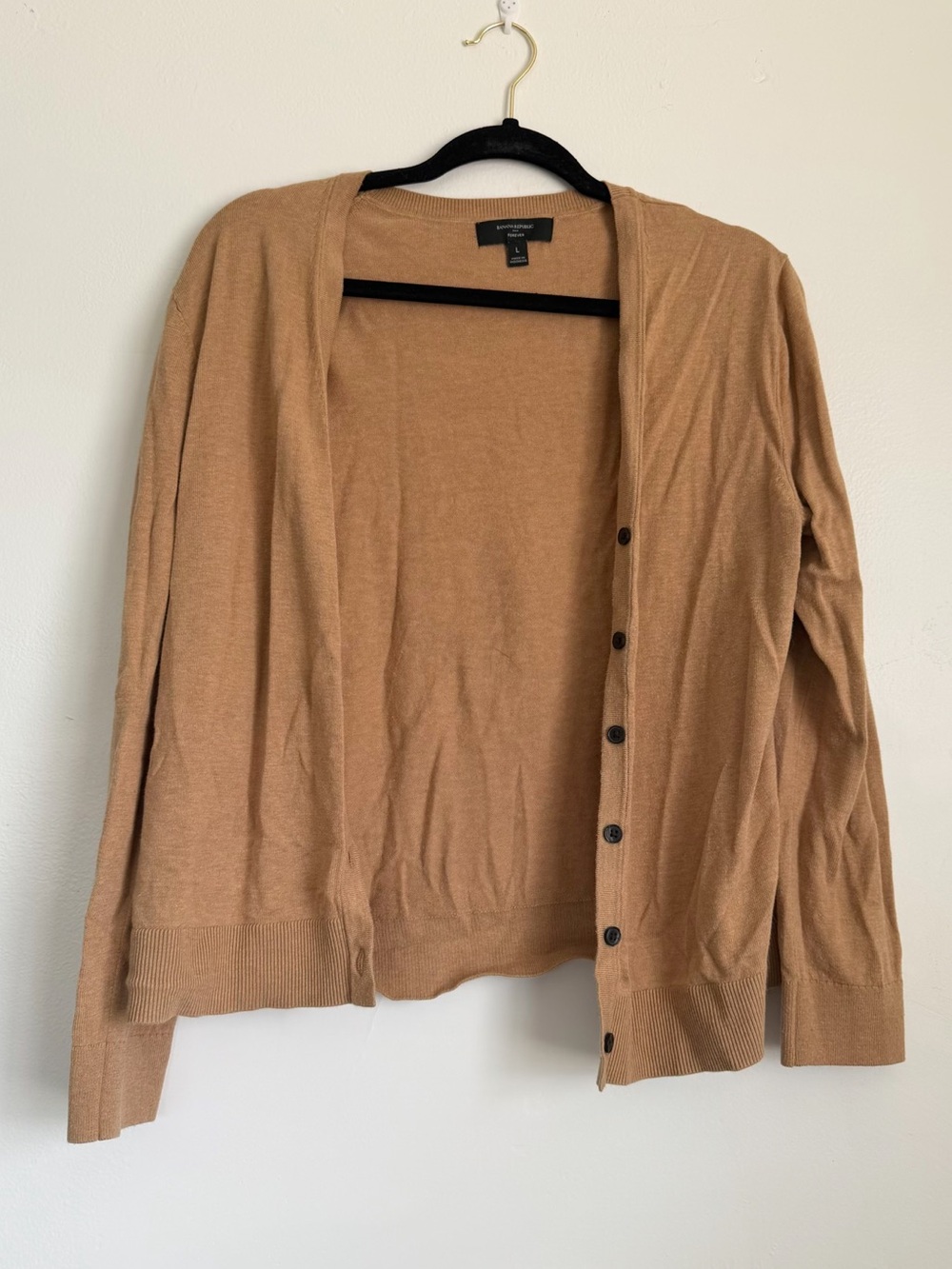 Banana Republic Women's Camel Button-Front Cardigan